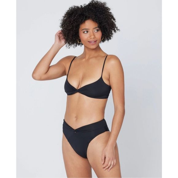 L*Space Ringo Bikini Top Black Size M - Picture 2 of 7